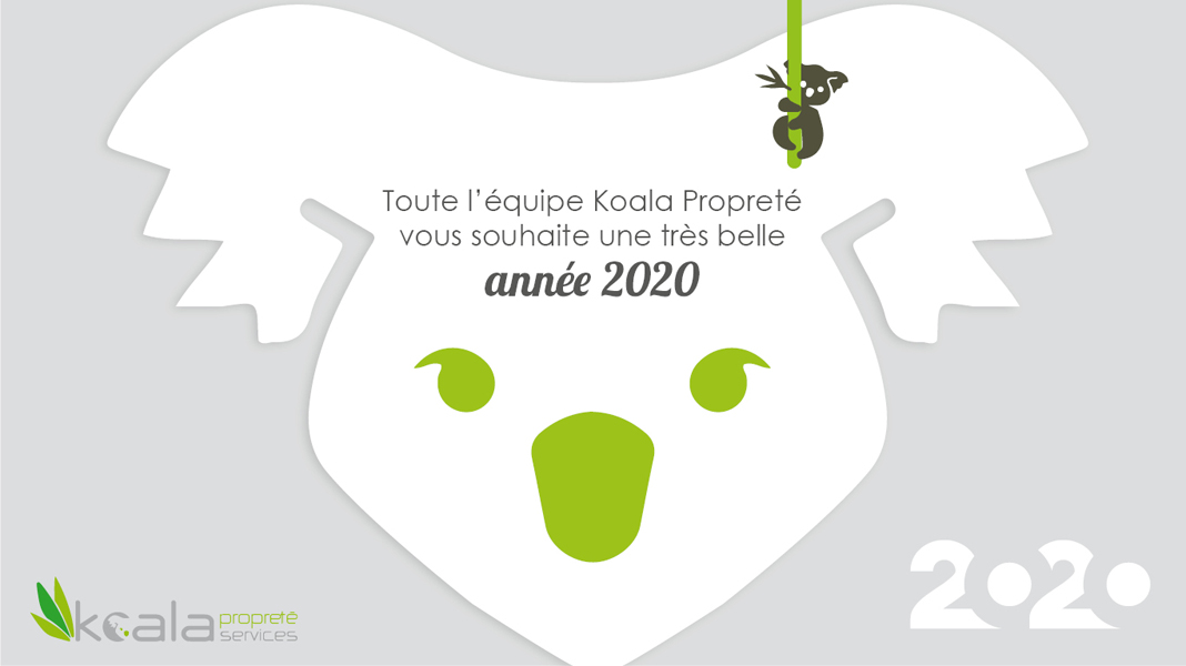 Toute l’équipe Koala Propreté vous souhaite une très belle année 2020