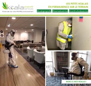 Koala propreté spécialiste du nettoyage industriel assure la continuité de service pour ses clients pendant le confinement.